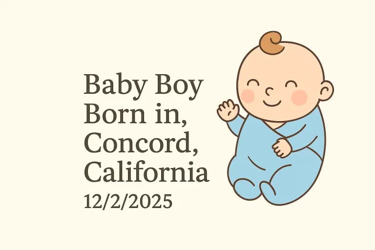 Baby Boy Born in Concord California