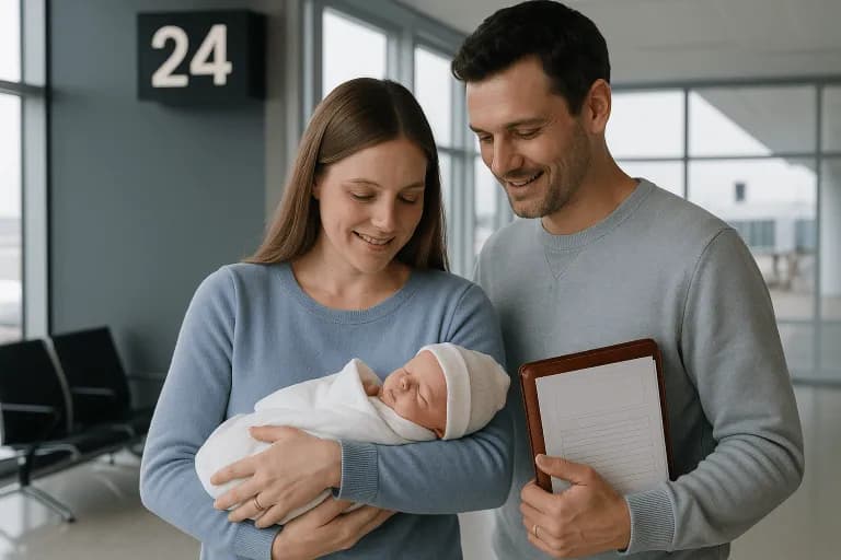 Flying with a newborn
