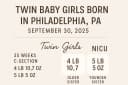 twin baby girls born in Philadelphia