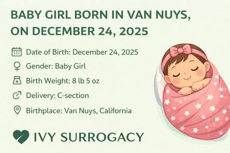 Baby girl born in Van Nuys