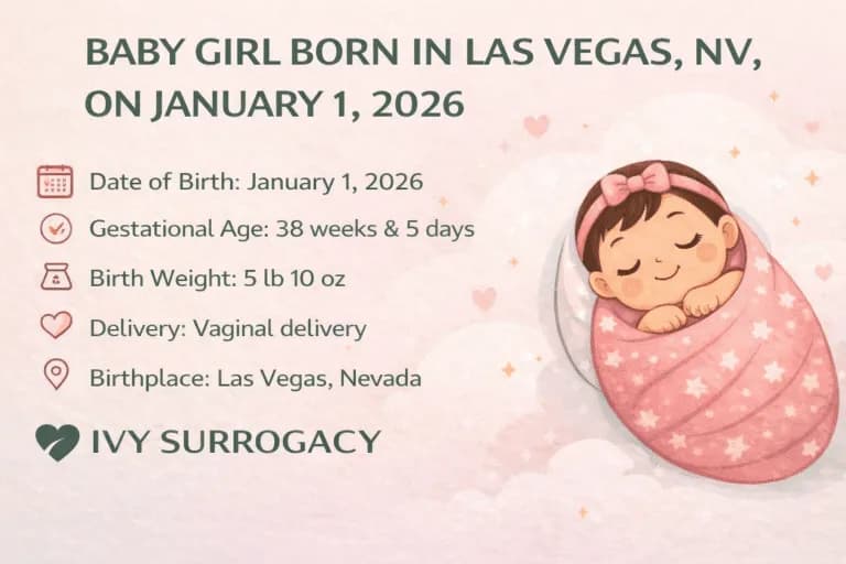 Baby girl born via surrogacy in Las Vegas