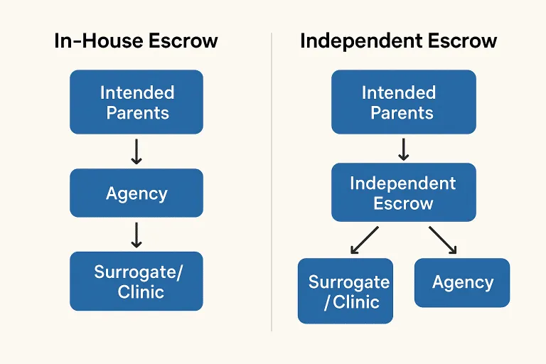 comparing fund flow in surrogacy
