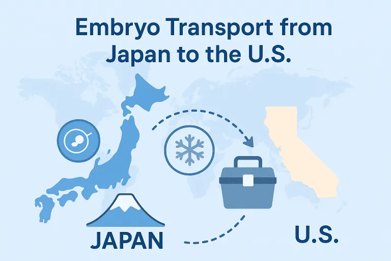embryo transport from Japan to the U.S